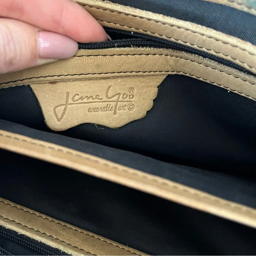 Jane Yoo Wearable Art Leather Shoulder Bag